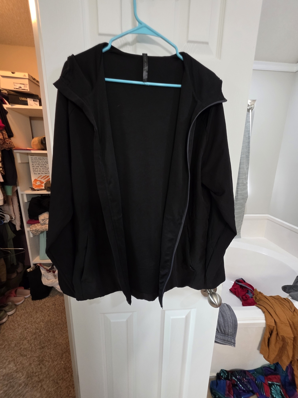 GAIAM Black Lightweight Hooded Jacket with Full Zip